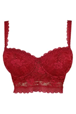 Rebel Strapless Longline Bra - Red 8 Rebel Strapless Longline Bra - Red -Curve by Lingerie 232641 20230425164500