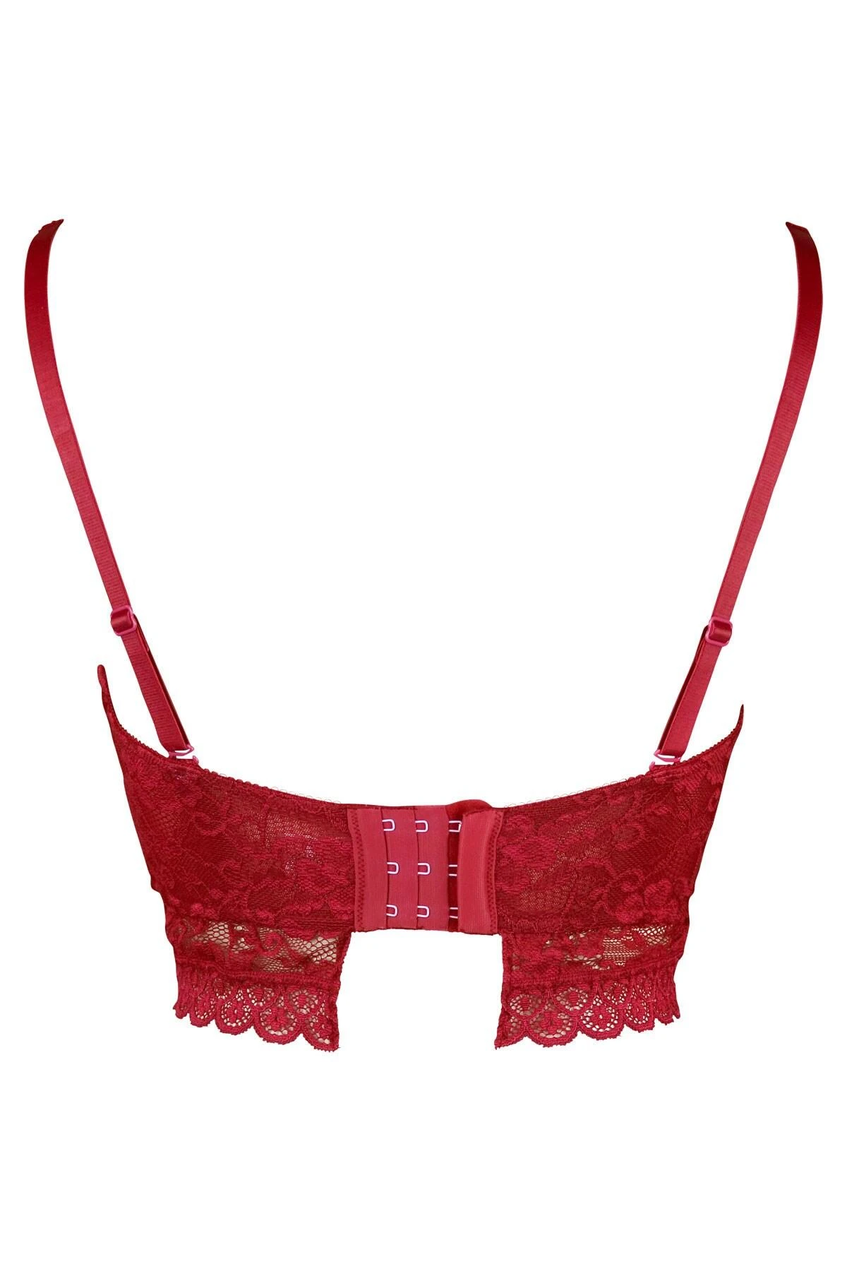 Rebel Strapless Longline Bra - Red 5 Rebel Strapless Longline Bra - Red - Image 5