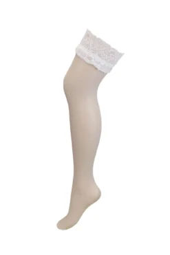 Allure Lace Top 15 Denier Stocking - Ivory -Curve by Lingerie 232922 20230125094800