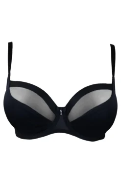Viva Luxe Underwired Bra - Black -Curve by Lingerie 233193 20230428124200