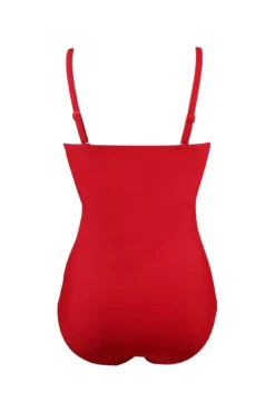 Santa Monica Strapless Control Swimsuit - Red -Curve by Lingerie 236220 20201126154900