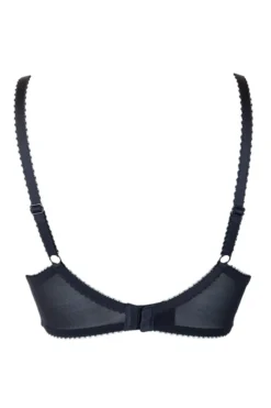 Flora Lightly Padded Underwired Bra - Black -Curve by Lingerie 236332 20230405163100