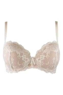 Amour Padded Balconette Bra - Ivory/Champagne -Curve by Lingerie 236686 20230605134400