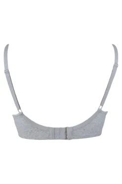 Twist Cotton Soft Non Wired Bra - Grey Marl 11 Twist Cotton Soft Non Wired Bra - Grey Marl -Curve by Lingerie 236789 20201126154900