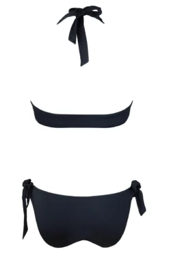 Castaway Tie Cut Out Swimsuit - Black -Curve by Lingerie 236867 20201126154900