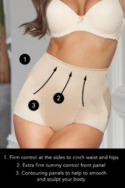 Hourglass Firm Control Brief - Caramel -Curve by Lingerie 237876 20230412164800