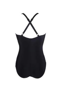 Energy Chlorine Resistant V Neck Linear Swimsuit - Black 7 Energy Chlorine Resistant V Neck Linear Swimsuit - Black -Curve by Lingerie 238042 20201126155100