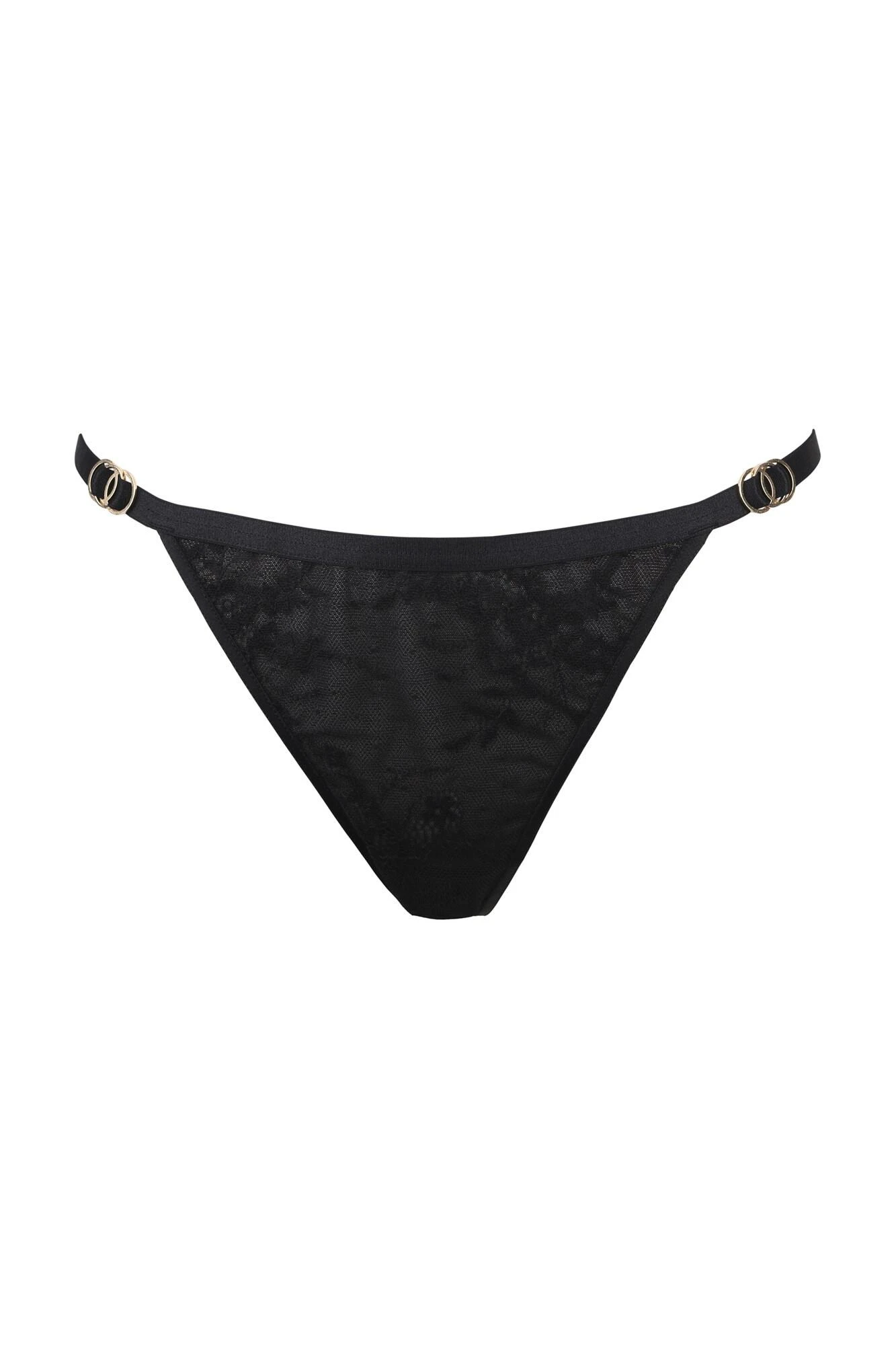 India High Leg Tanga Thong - Black 4 India High Leg Tanga Thong - Black - Image 4