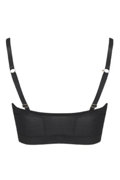 India Front Fastening Underwired Bralette - Black -Curve by Lingerie 239194 20230104144400