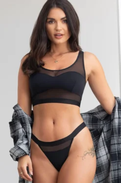 India High Leg Thong - Black 7 India High Leg Thong - Black -Curve by Lingerie 239223 20220621120700