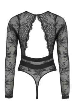 India Long Sleeve Body - Black -Curve by Lingerie 239381 20220715170700