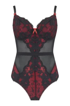 Amour Underwired Body - Black/Scarlet 10 Amour Underwired Body - Black/Scarlet -Curve by Lingerie 239423 20230830165000