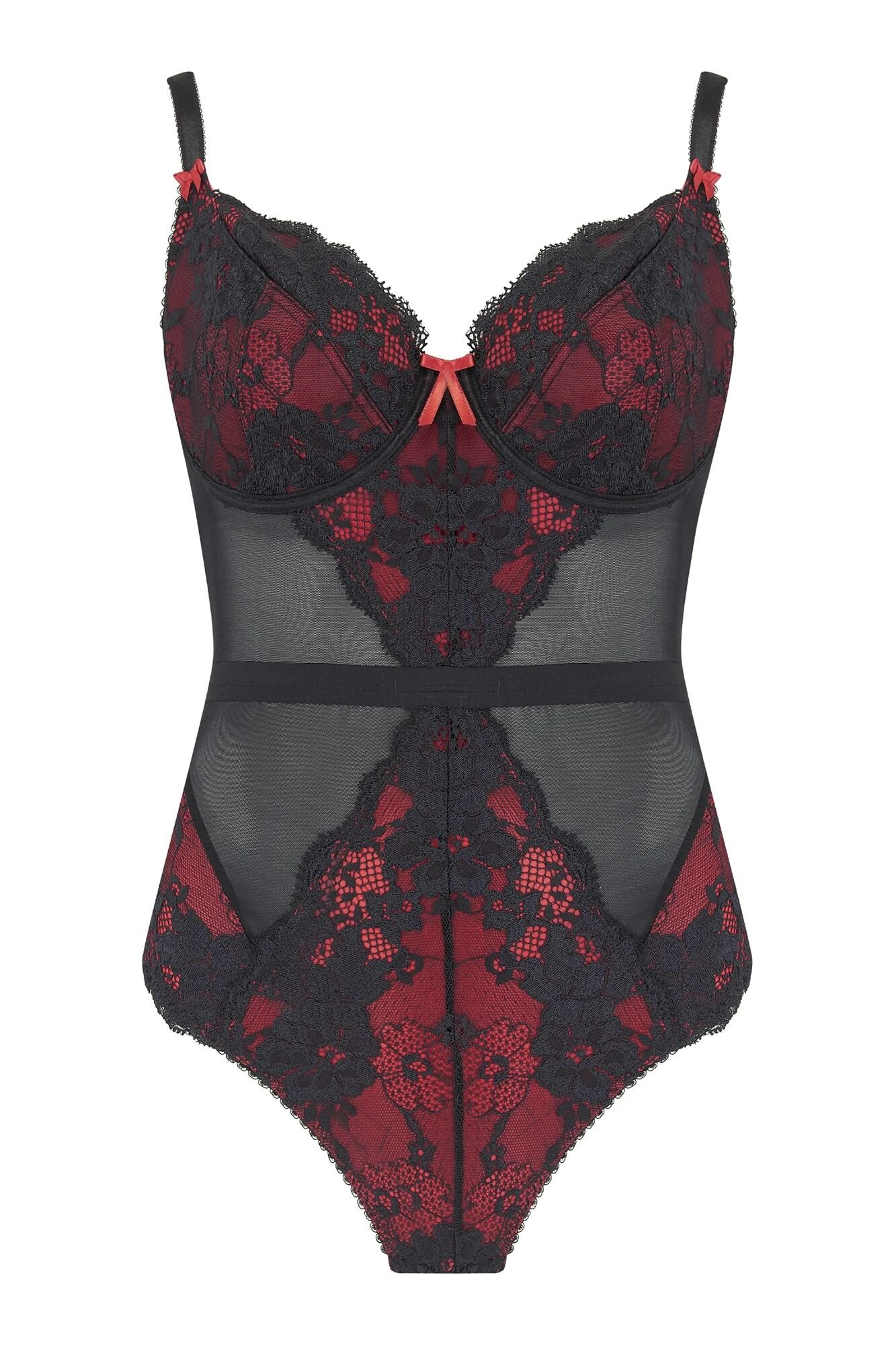 Amour Underwired Body - Black/Scarlet 5 Amour Underwired Body - Black/Scarlet - Image 5