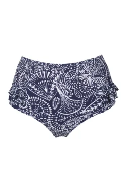 Hot Spots High Waisted Control Brief - Navy Scandi -Curve by Lingerie 241559 20210426173400