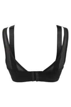 Energy Infinite Double Strap Lightly Padded Convertible Sports Bra - Black -Curve by Lingerie 242879 20211209154000
