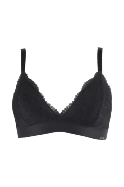 India Removable Padded Soft Triangle Bra - Black -Curve by Lingerie 245004 20210309135100