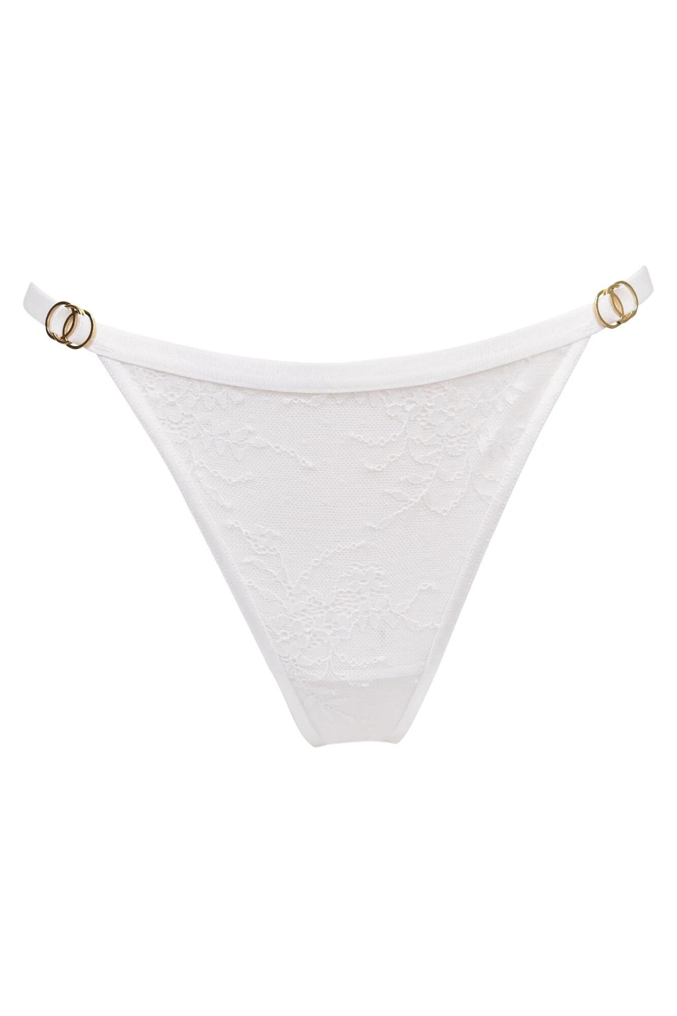 India High Leg Tanga Thong - White 3 India High Leg Tanga Thong - White - Image 3