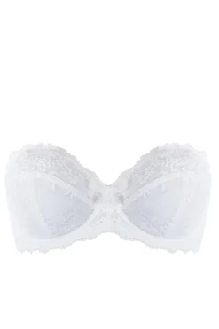 Flora Strapless Underwired Bra - White -Curve by Lingerie 246679 20230522131300