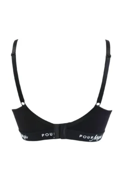 Logo Padded T-shirt Bra - Black -Curve by Lingerie 247381 20230530100500