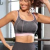 Energy Spirit Underwired Lightly Padded Cross Back - Grey/Pink