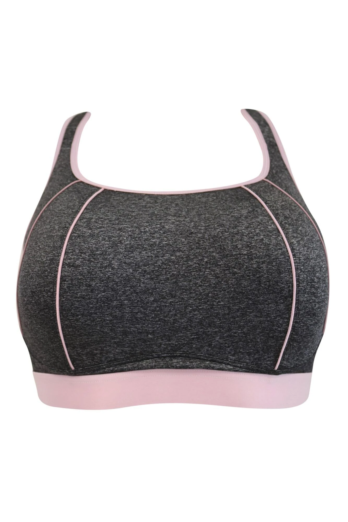 Energy Spirit Underwired Lightly Padded Cross Back - Grey/Pink 5 Energy Spirit Underwired Lightly Padded Cross Back - Grey/Pink - Image 5