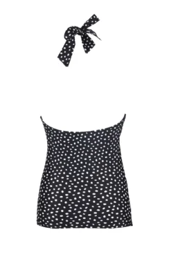 Hot Spots Underwired Tankini Top - Black/White -Curve by Lingerie 248248 20210420172900