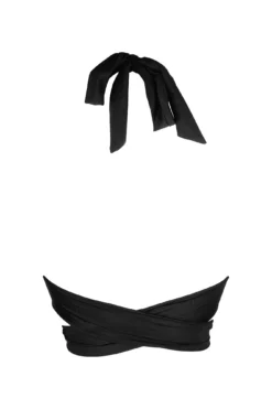 India Halter Wrap Top - Black -Curve by Lingerie 253236 20220519093100