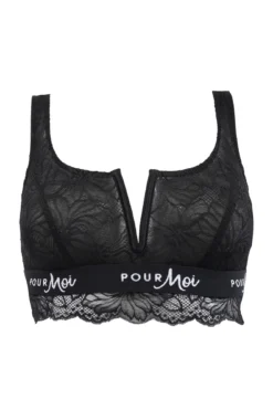 Logo Non Wired Cami Bralette - Black -Curve by Lingerie 253320 20210820165000