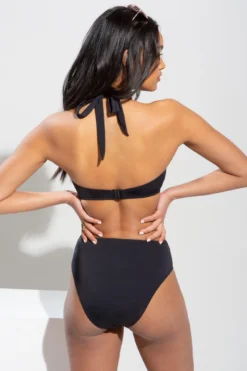 Space Padded Plunge Top - Black -Curve by Lingerie 254020 20210510100100