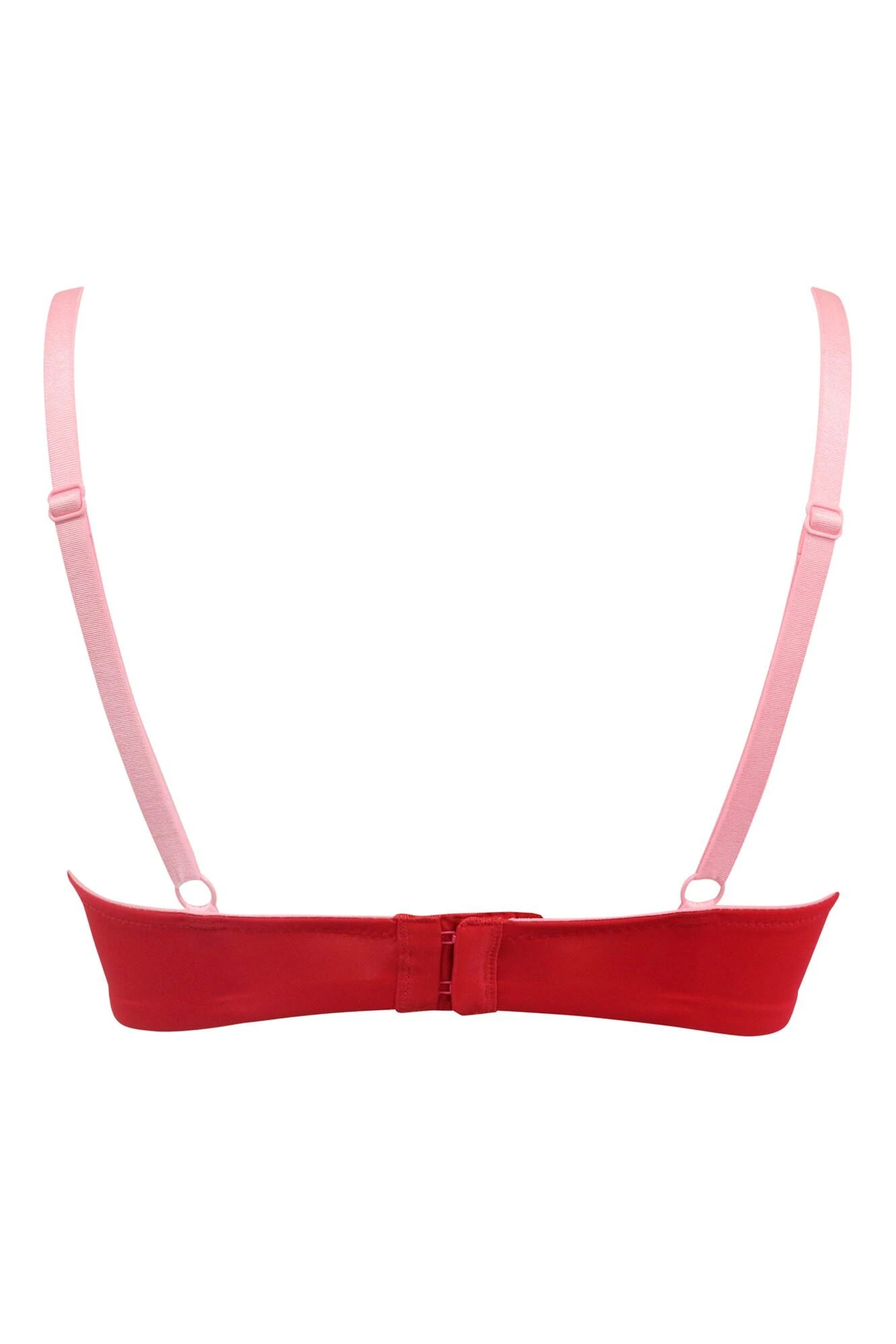 Romance Moulded Plunge Push Up Bra - Red/Pink 6 Romance Moulded Plunge Push Up Bra - Red/Pink - Image 6