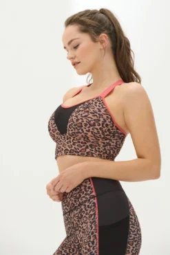 Energy Pulse Longline Underwired Lightly Padded Sp - Leopard/Coral -Curve by Lingerie 258494 20210824130300