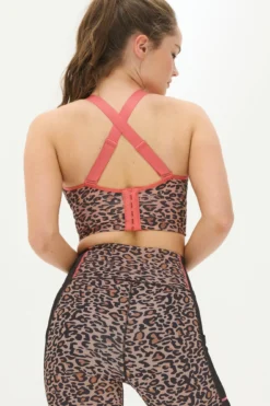 Energy Pulse Longline Underwired Lightly Padded Sp - Leopard/Coral -Curve by Lingerie 258499 20210824130300