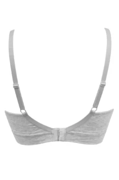 Love To Lounge Cotton Non Wired Bra - Grey Marl -Curve by Lingerie 259393 20230526121600