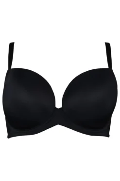 Definitions Plunge T-Shirt Bra - Black -Curve by Lingerie 261173 20220509094100