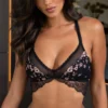 Gigi Non Wired Bralette - Black/Rose Gold