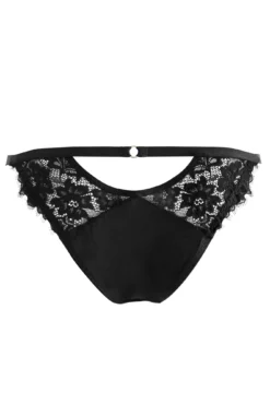 India Eyelash Lace Tanga Brief - Black -Curve by Lingerie 262972 20210923092900