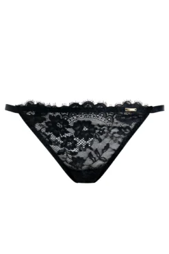 India Eyelash Lace Tanga Brief - Black -Curve by Lingerie 262973 20210923092900
