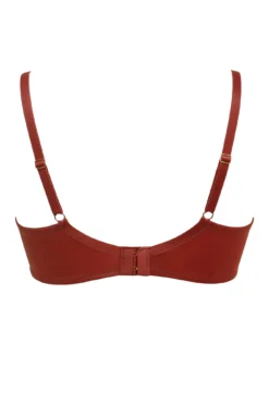 India Stripe Underwired Bra - Chestnut -Curve by Lingerie 262988 20210923093100