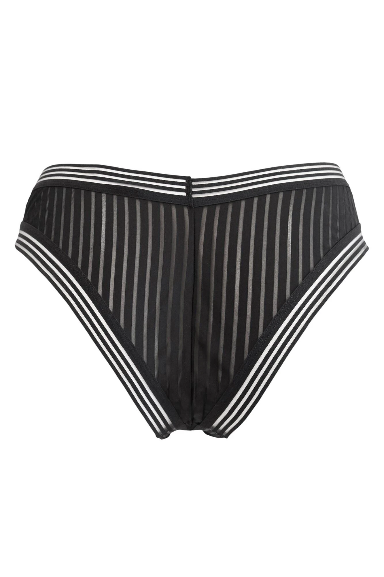 India Stripe V Brazilian Brief - Black 6 India Stripe V Brazilian Brief - Black - Image 6