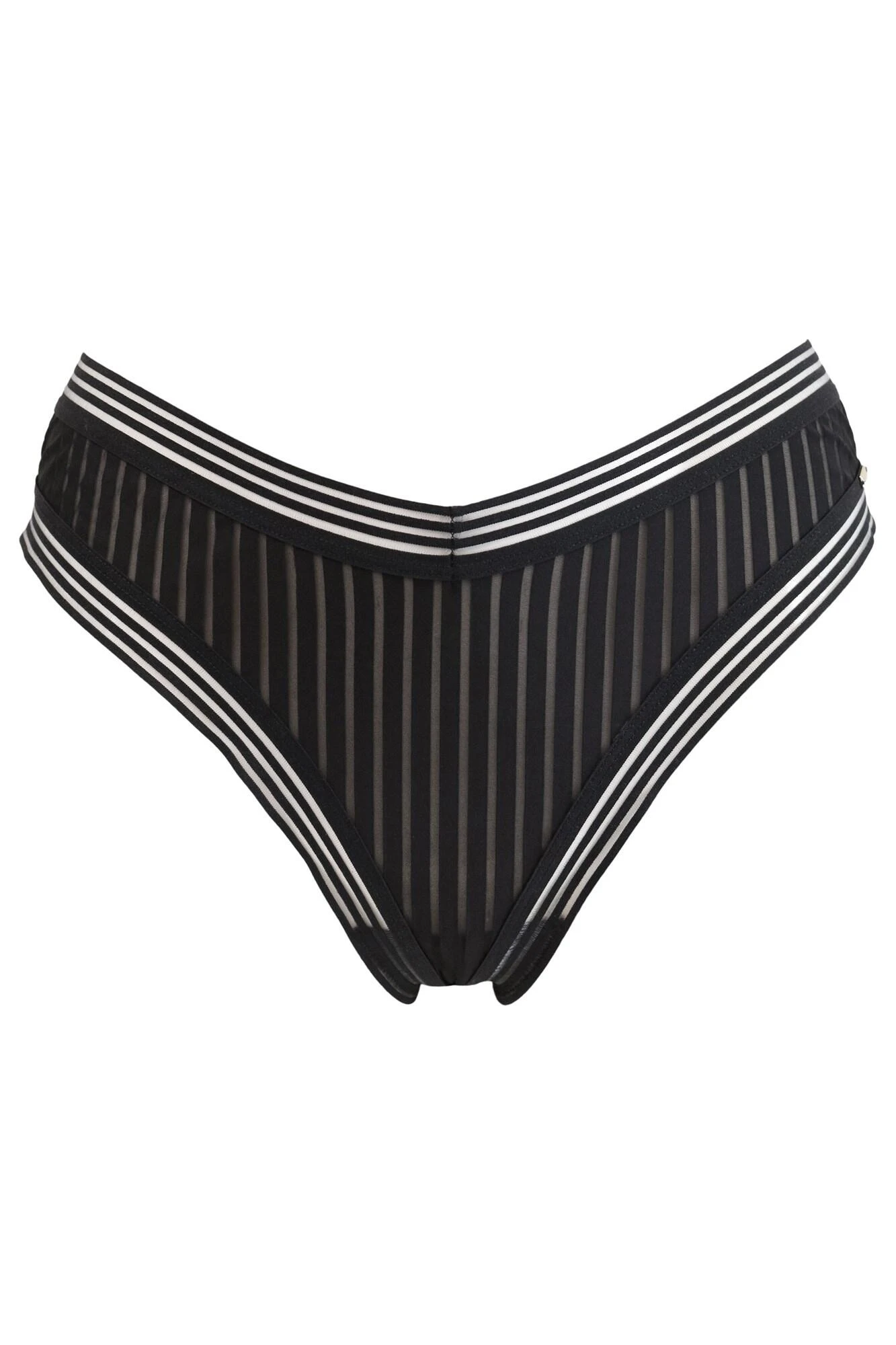 India Stripe V Brazilian Brief - Black 5 India Stripe V Brazilian Brief - Black - Image 5