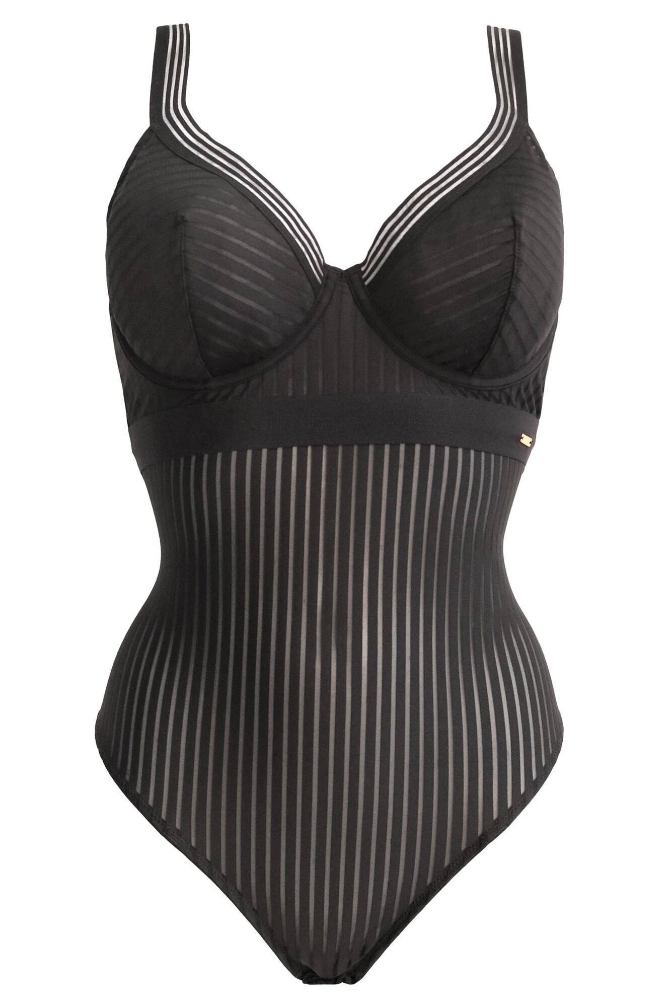 India Stripe Underwired Body - Black 7 India Stripe Underwired Body - Black - Image 7
