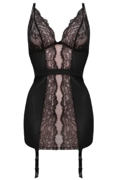 Dark Romance Underwired Cami Suspender - Black/Pink 10 Dark Romance Underwired Cami Suspender - Black/Pink -Curve by Lingerie 263235 20221124104800