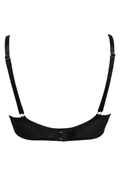 For Your Eyes Only Underwired Quarter Cup Bra - Black -Curve by Lingerie 267541 20220712160900