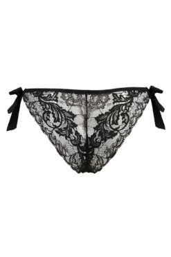 For Your Eyes Only Tie Side Briefs - Black -Curve by Lingerie 267565 20211102150500