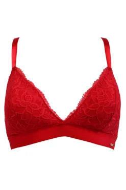 India Removable Padded Soft Triangle Bra - Red -Curve by Lingerie 267745 20211103124800