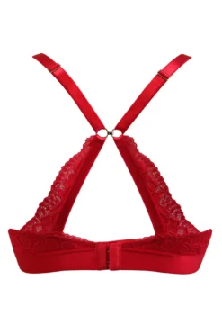 India Removable Padded Soft Triangle Bra - Red -Curve by Lingerie 267746 20211103124800