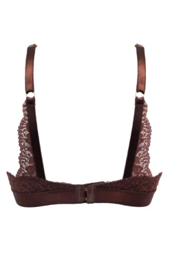 India Removable Padded Soft Triangle Bra - Chocolate -Curve by Lingerie 267875 20211109162400