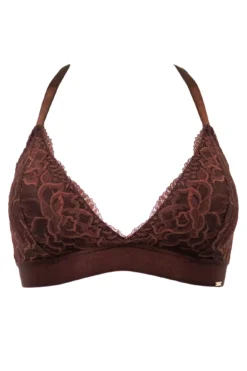 India Removable Padded Soft Triangle Bra - Chocolate -Curve by Lingerie 267878 20211109162400