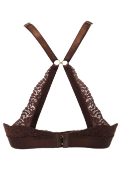 India Removable Padded Soft Triangle Bra - Chocolate -Curve by Lingerie 267879 20211109162400