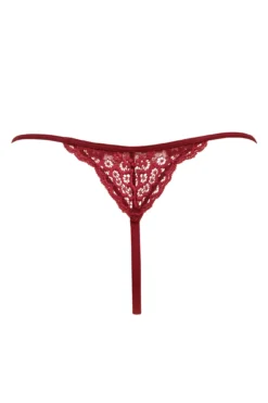 Opulence Front Fastening Set - Deep Red -Curve by Lingerie 268452 20211108141800